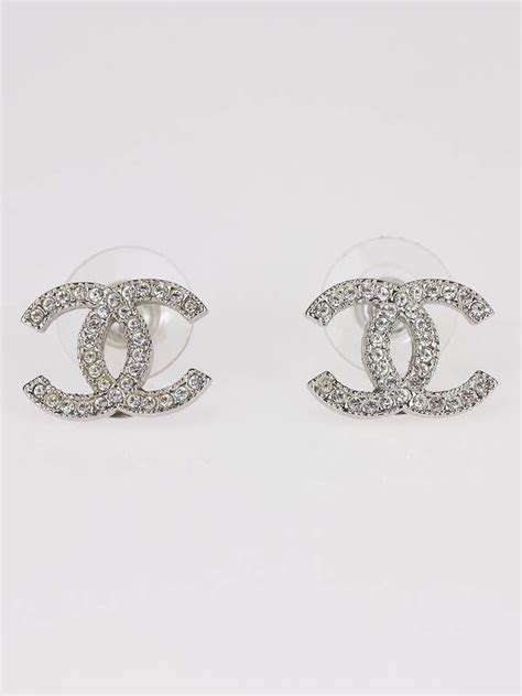 stud chanel earring|Chanel swarovski earrings.